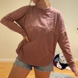 dusty pink Aeropostale oversized long sleeve